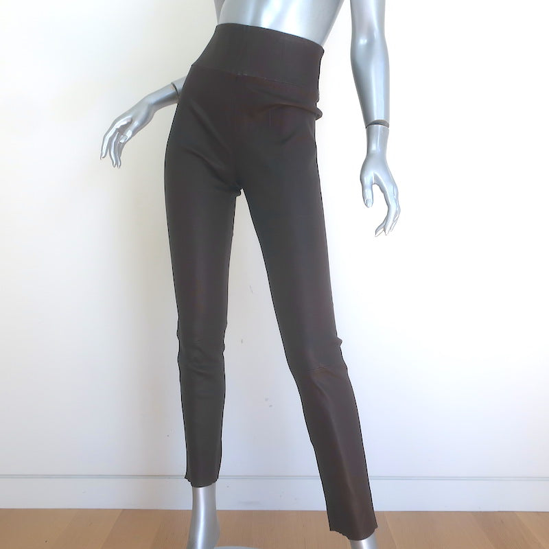 SPRWMN Leather Ankle Leggings Americano Brown Size Large
