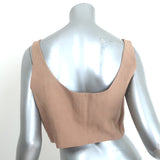 Mara Hoffman Aisha Cropped Top Tan Tencel-Linen Size 10