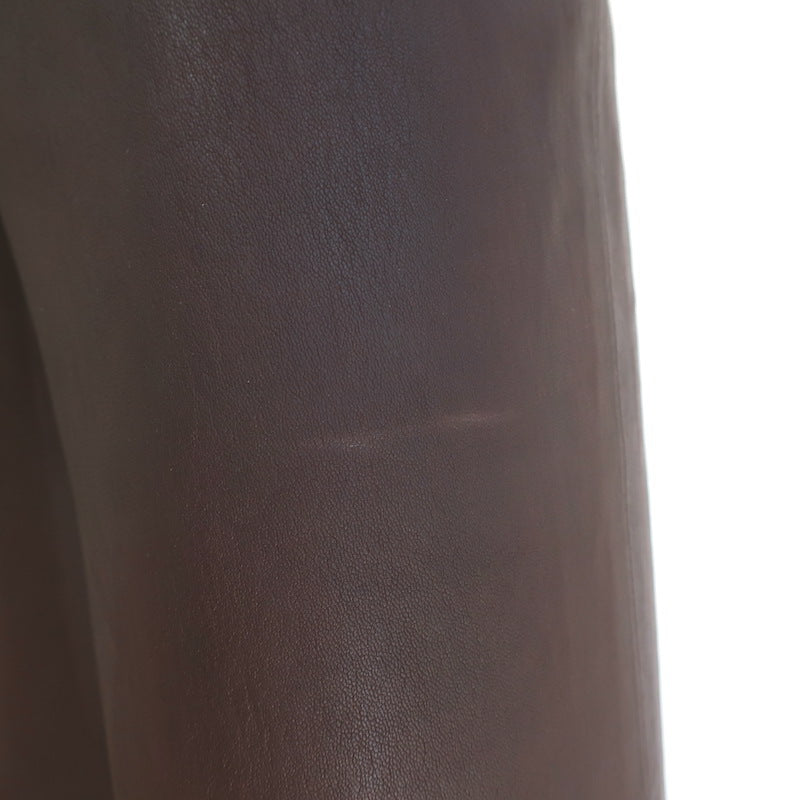 SPRWMN Leather Ankle Leggings Americano Brown Size Large
