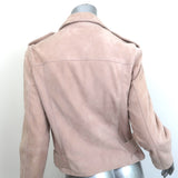 AllSaints Balfern Belted Suede Biker Jacket Blush Size US 8