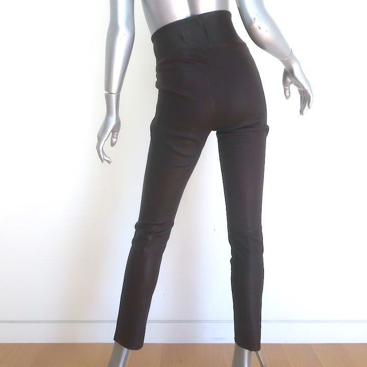 SPRWMN Leather Ankle Leggings Americano Brown Size Large