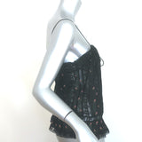 Ulla Johnson Bernie Lace-Trim Tank Top Black Floral-Embroidered Georgette Size 2