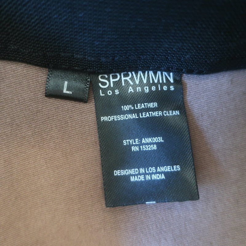 SPRWMN Leather Ankle Leggings Americano Brown Size Large