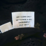 Ulla Johnson Bernie Lace-Trim Tank Top Black Floral-Embroidered Georgette Size 2