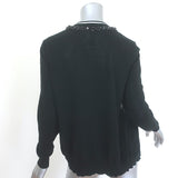 Marni Jeweled Collar Cardigan Black Cotton Size 40 Open-Front Sweater