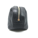 Gucci Soho Medium Cosmetic Case Black Pebbled Leather Clutch Bag