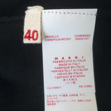 Marni Jeweled Collar Cardigan Black Cotton Size 40 Open-Front Sweater