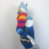 Stella McCartney Smile Intarsia Knit Zip-Up Cardigan Multi Wool-Cotton Size 34