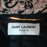 Saint Laurent Studded Open-Front Jacket Paisley Print Padded Cotton Size 40