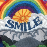 Stella McCartney Smile Intarsia Knit Zip-Up Cardigan Multi Wool-Cotton Size 34