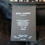 Saint Laurent Studded Open-Front Jacket Paisley Print Padded Cotton Size 40