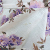 Zimmermann Rosa Laced Peplum Tank Top Cream Floral Print Linen Size 0