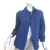 Prada Pleated-Back Jacket Blue Cotton Size 42