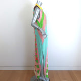 Mara Hoffman Sleeveless Maxi Shirtdress Multicolor Printed Viscose Size Medium