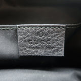 Gucci Soho Medium Cosmetic Case Black Pebbled Leather Clutch Bag