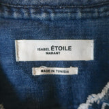 Isabel Marant Etoile Nawendy Ruffled Denim Shirt Dark Blue Size 36