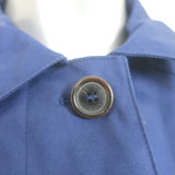 Prada Pleated-Back Jacket Blue Cotton Size 42