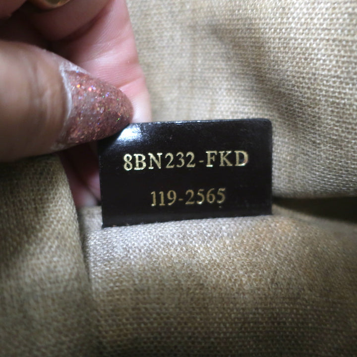 Fendi 2Bag Colorblock Tote Brown &amp; Gray Leather Large Shoulder Bag