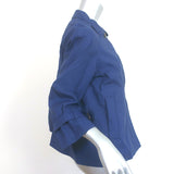 Prada Pleated-Back Jacket Blue Cotton Size 42