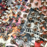 Christian Louboutin Roller Boat Spiked Slip-On Sneakers Printed Patent Size 41.5