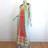 Mara Hoffman Sleeveless Maxi Shirtdress Multicolor Printed Viscose Size Medium