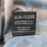 Isabel Marant Etoile Nawendy Ruffled Denim Shirt Dark Blue Size 36