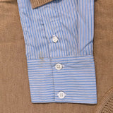 Veronica Beard Mixed Media Sweater Beri Camel Wool & Blue Striped Size Medium