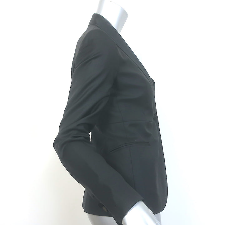 Stella McCartney Blazer Black Wool-Silk Size 38 One-Button Jacket