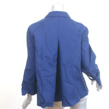 Prada Pleated-Back Jacket Blue Cotton Size 42