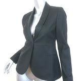 Stella McCartney Blazer Black Wool-Silk Size 38 One-Button Jacket