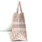 Christian Dior Medium Book Tote Pink Dior Oblique Embroidered Canvas NEW