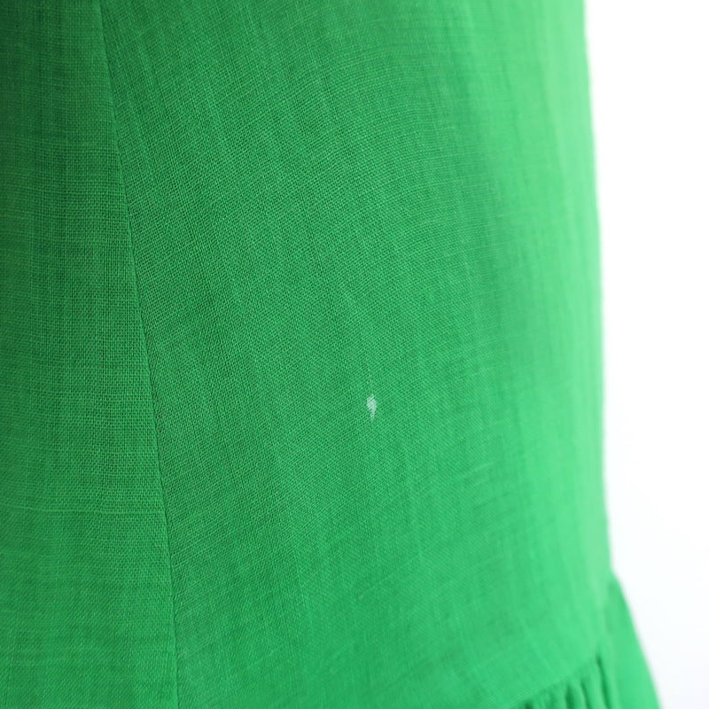 Zimmermann Teddy Broderie Anglaise Mini Dress Green Ramie Size 0P