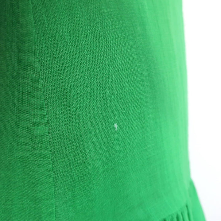Zimmermann Teddy Broderie Anglaise Mini Dress Green Ramie Size 0P
