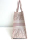 Christian Dior Medium Book Tote Pink Dior Oblique Embroidered Canvas NEW