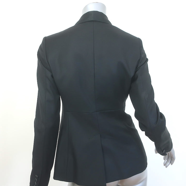 Stella McCartney Blazer Black Wool-Silk Size 38 One-Button Jacket