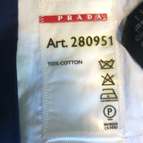 Prada Pleated-Back Jacket Blue Cotton Size 42