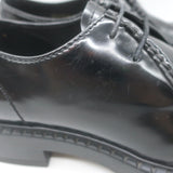 Prada Brushed Leather Lace-Up Shoes Black Size 7