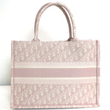 Christian Dior Medium Book Tote Pink Dior Oblique Embroidered Canvas NEW
