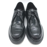 Prada Brushed Leather Lace-Up Shoes Black Size 7