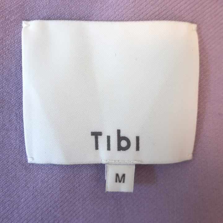 Tibi Gus Faux Shearling Cropped Jacket Lavender Size Medium
