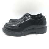 Prada Brushed Leather Lace-Up Shoes Black Size 7