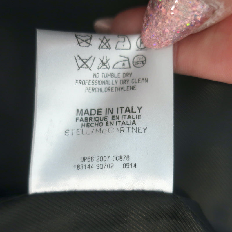 Stella McCartney Blazer Black Wool-Silk Size 38 One-Button Jacket