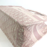 Christian Dior Medium Book Tote Pink Dior Oblique Embroidered Canvas NEW