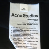 ACNE Studios Asymmetric Lace-Up Fringed Scarf Top Black Voile Size 38