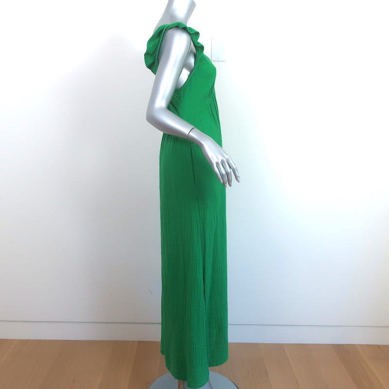 Xirena Leyla Ruffle Strap Maxi Dress Green Cotton Gauze Size Medium Celebrity Owned Xirena Leyla Ruffle Strap Maxi Dress Green Cotton Gauze Size Medium Celebrity Owned