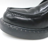 Prada Brushed Leather Lace-Up Shoes Black Size 7