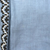 Vita Kin Shedever Embroidered Tassel-Tie Blouse Blue Linen Size Extra Small