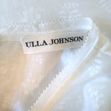 Ulla Johnson Aria Puff Sleeve Top Cream Floral Print Organza Size 2