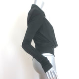 GAUGE81 Bauska Draped Cowl Neck Bodysuit Black Jersey Size Medium NEW