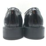 Prada Brushed Leather Lace-Up Shoes Black Size 7